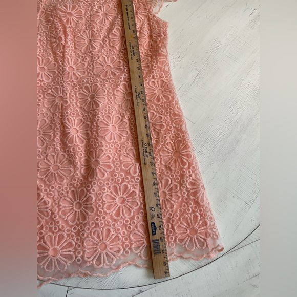 Peach flower dress size 8 - Picture 5 of 7